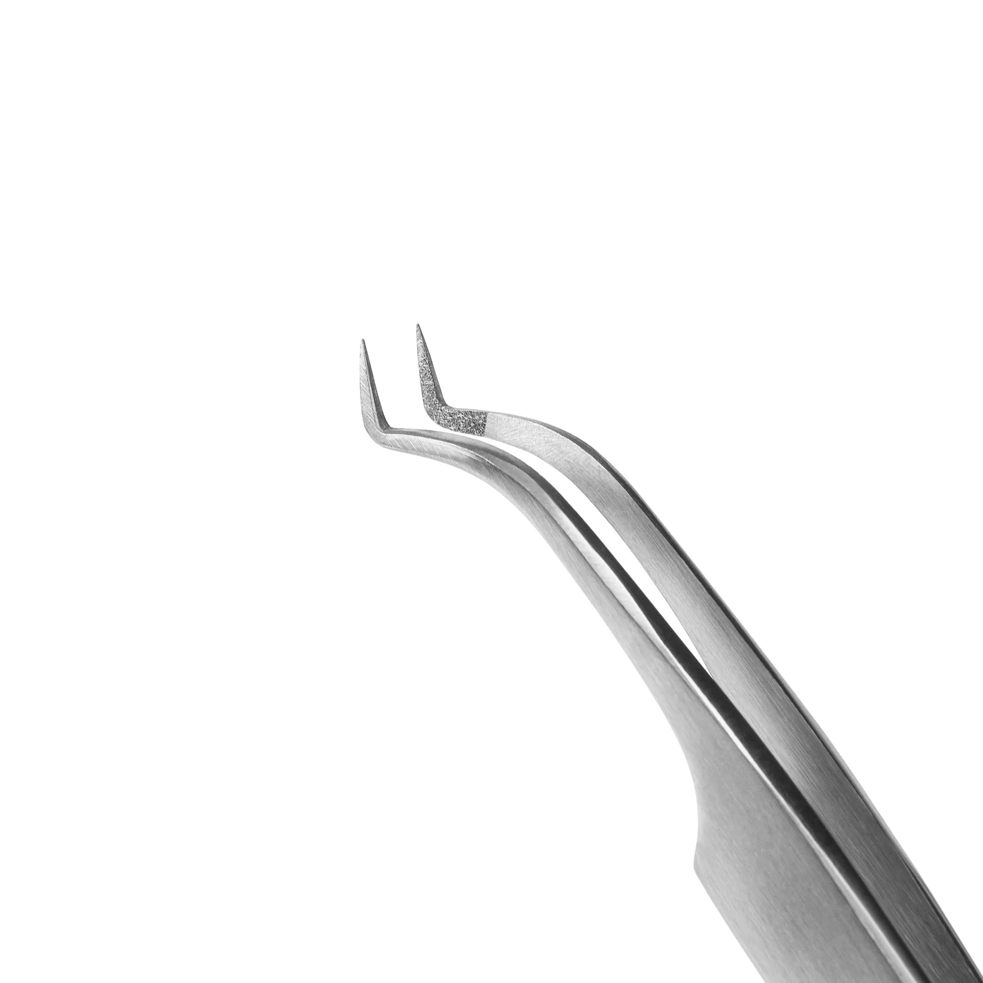 Пинцет для наращивания ресниц Rili, серия NanoFiber, тип L 5 мм с изгибом