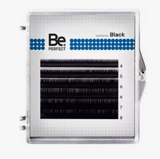 Чёрные ресницы Be Perfect Black MIX 6 линий