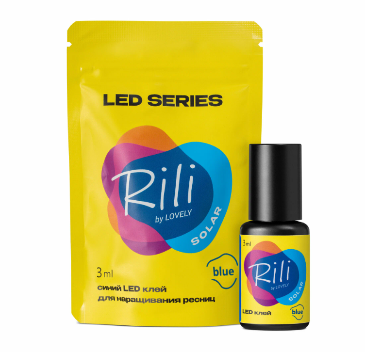 Клей черный для LED наращивания Rili Solar BLUE, 5 мл
