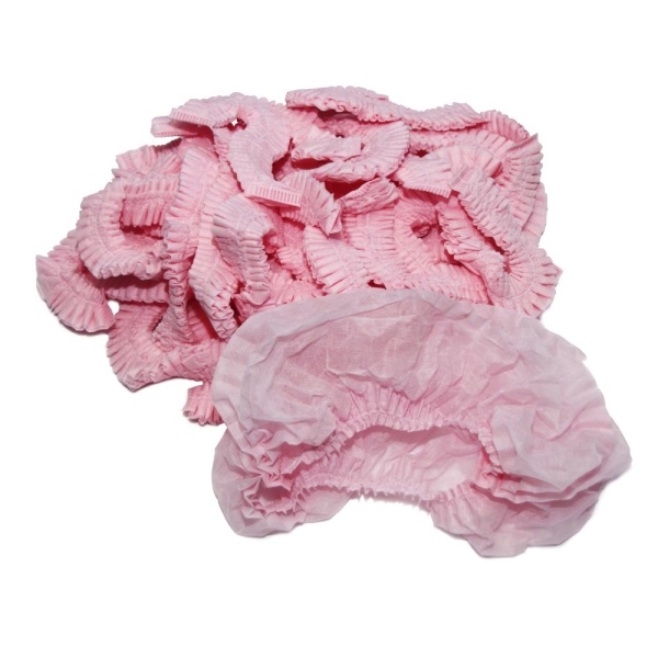 Шапочка "Шарлота", розовая, упаковка 100 шт.