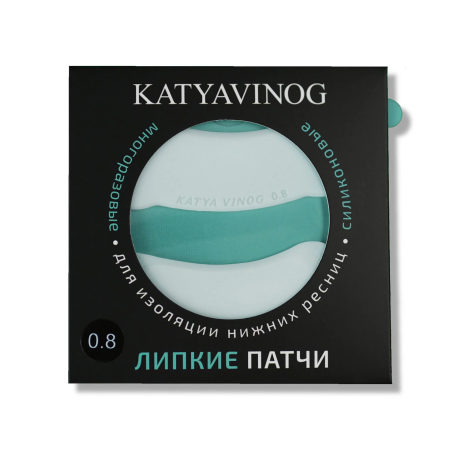 KATYA_VINOG БАНТ - липкие патчи для наращивания ресниц, белые, размер 0,8