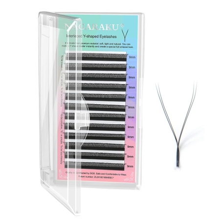 Ресницы черные Nagaraku Готовые Пучки 2D Отдельная длинна