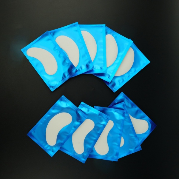 Патчи под глаза для наращивания и окрашивания ресниц классические, синяя упаковка, 1 пара