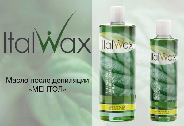 ItalWax, Масло после депиляции, Ментол, 100 мл.