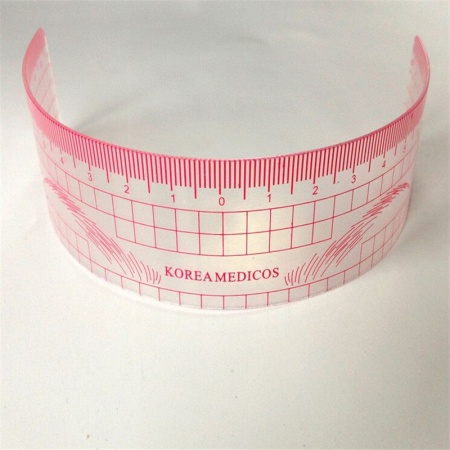 Линейка для бровей KMC, розовая