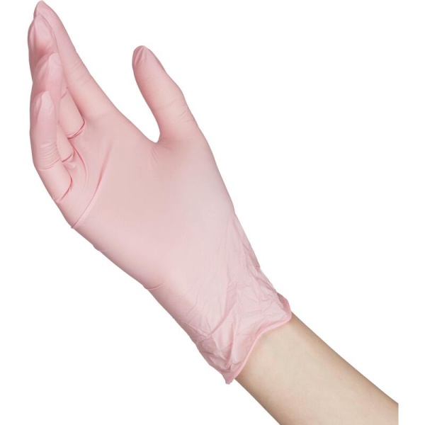 Перчатки Foxy Gloves нитриловые смотровые, цвет Розовый , размер M