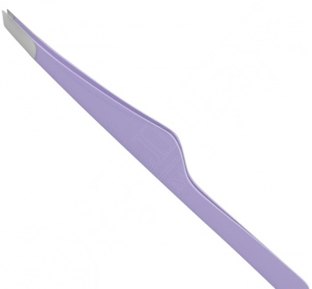 Пинцет для бровей Solinberg G809з, lavender, (ручная заточка) наклонное окончание с четкими гранями
