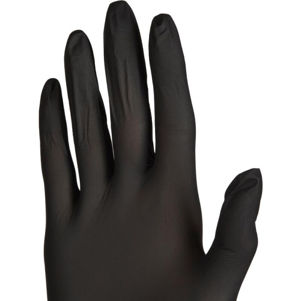Перчатки Foxy Gloves нитриловые смотровые, цвет черный , размер L