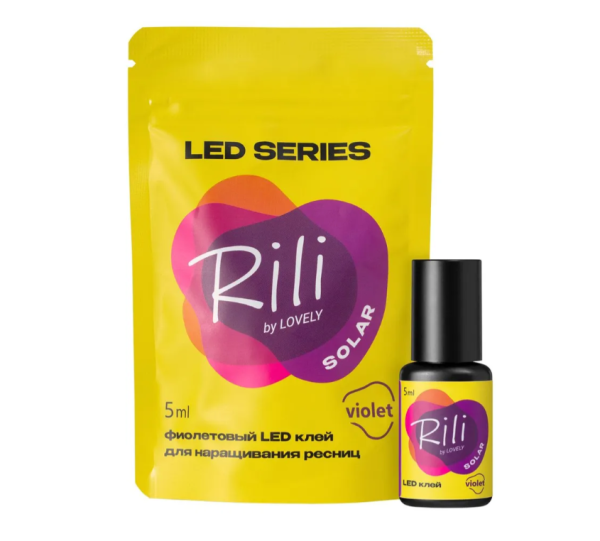 Клей черный для LED наращивания Rili Solar VIOLET, 5 мл