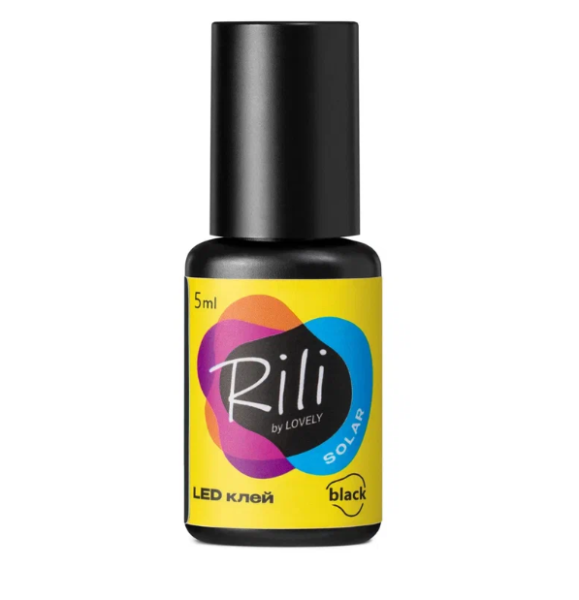 Клей черный для LED наращивания Rili Solar Black, 5 мл